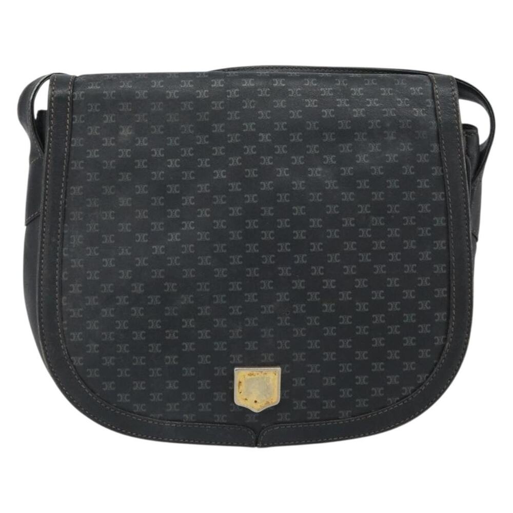 Celine Leather Shoulder Bag Black